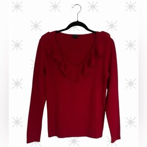 Red V-Neck Sweater by American Living NWT Sz M